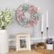 13.5" Wooden Floral Artificial Spring Wreath with Thistles